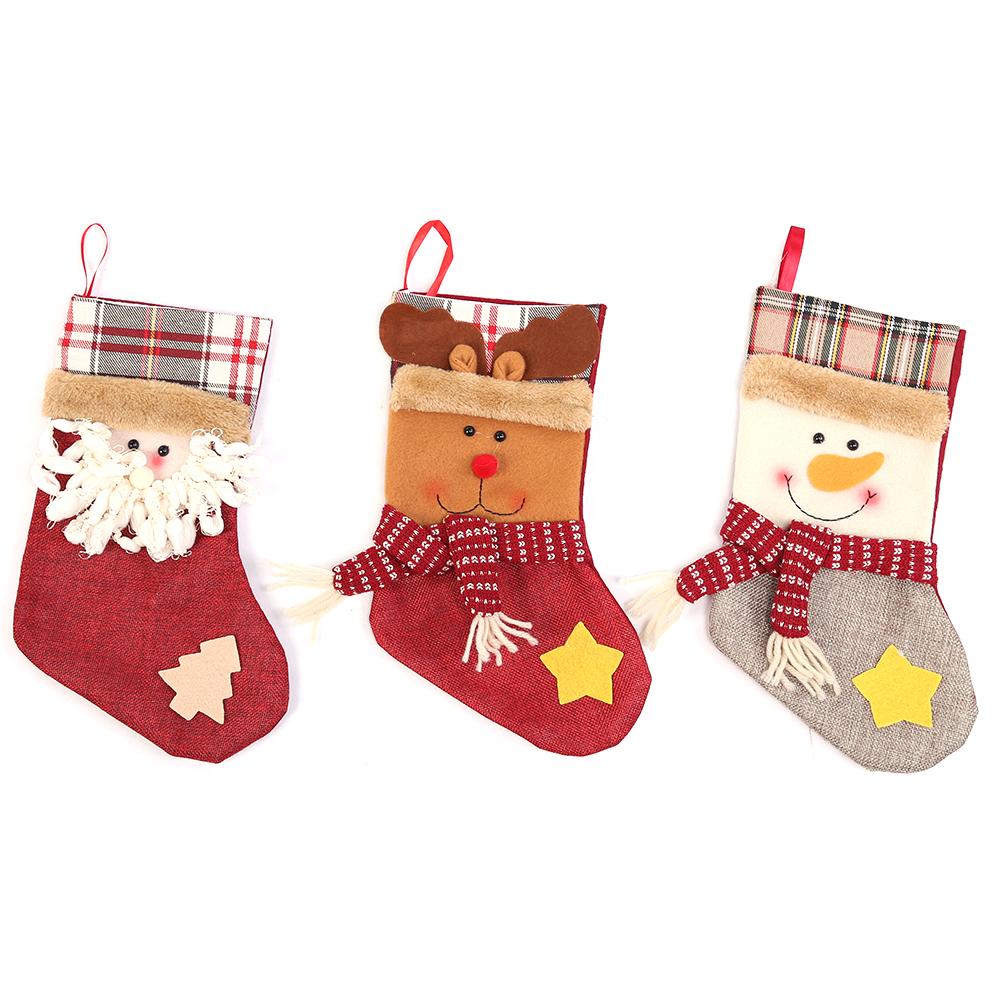 

Cute Large Christmas Sock Children Candy Gifts Bag Pendant Home Party Decor, Christmas elk, 501 Original