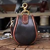 Vegetable Tanned Leather Retro Key Bag Men's And Women's Coin Purse Cowhide Earphone Bag Genuine Leather Waxed Leather Storage Bag
