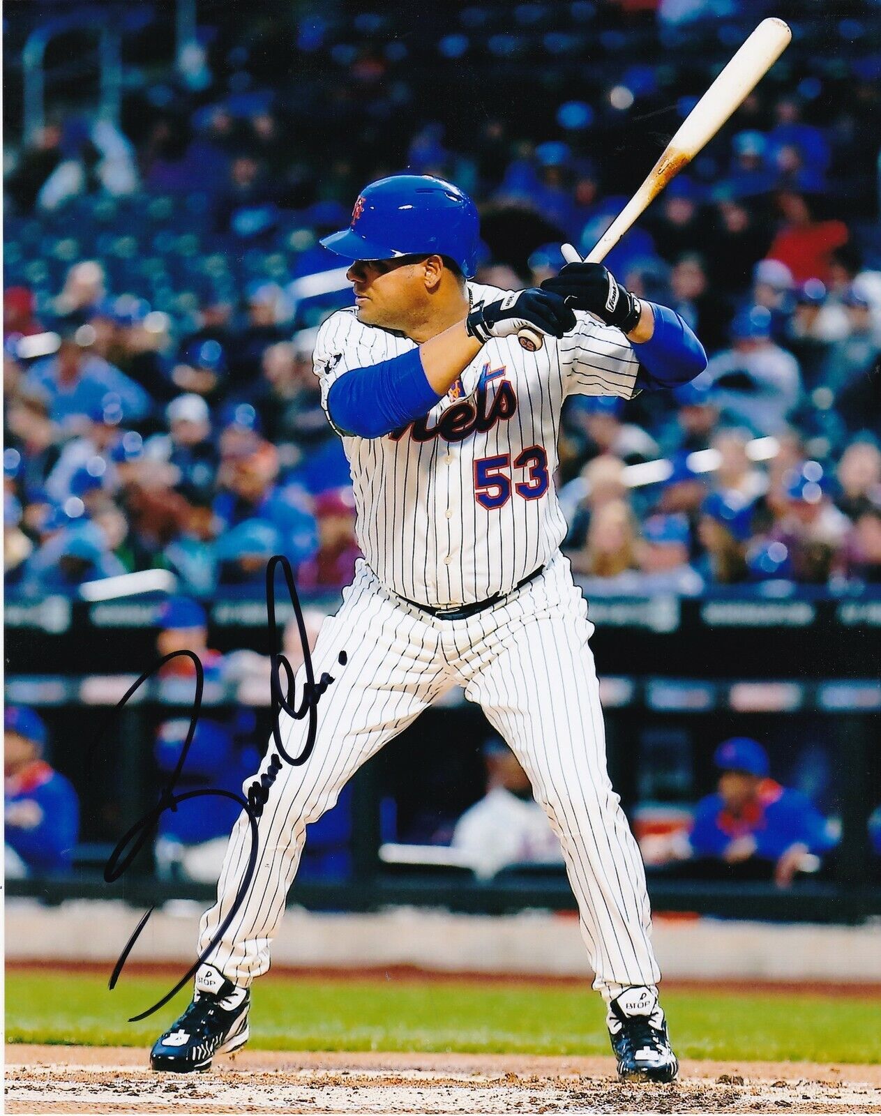 BOB ABREU NEW YORK METS ACTION SIGNED 8x10