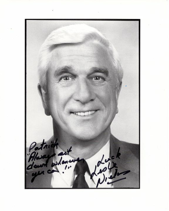 LESLIE NIELSEN Autographed Signed Photo Poster paintinggraph - To Patrick GREAT CONTENT