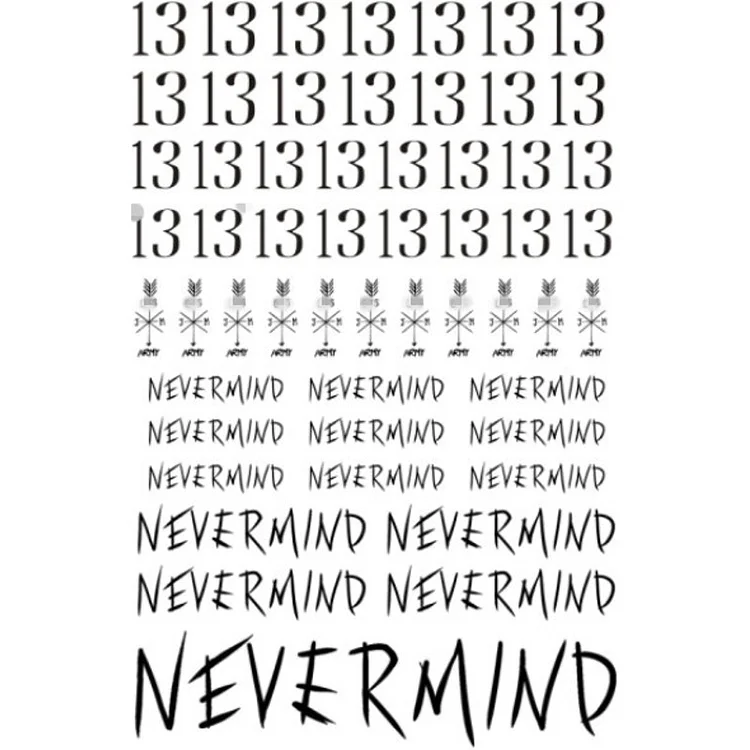 BTS Jimin Nevermind 13 Tattoo