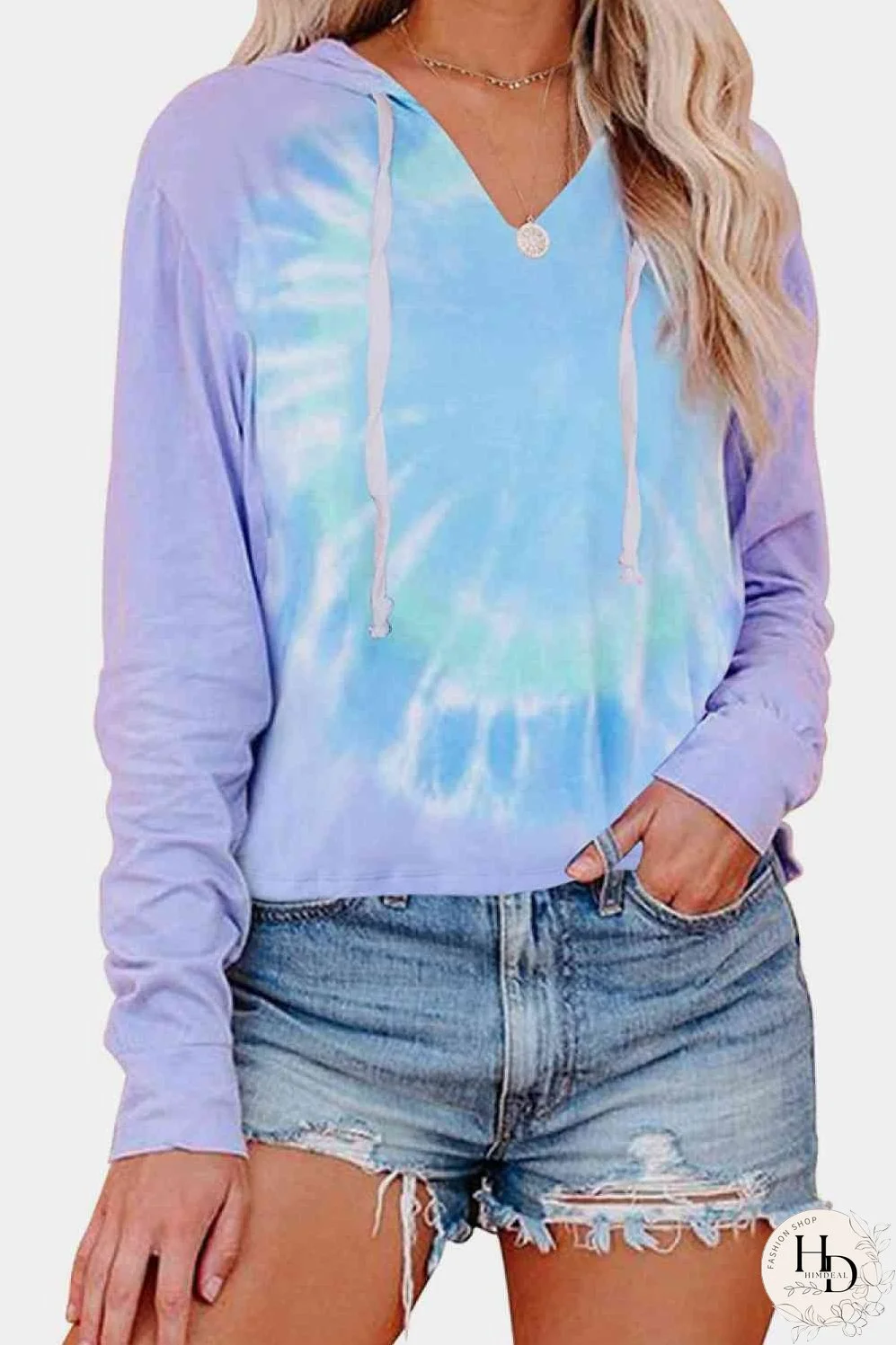 Tie-Dye Drawstring Hoodie