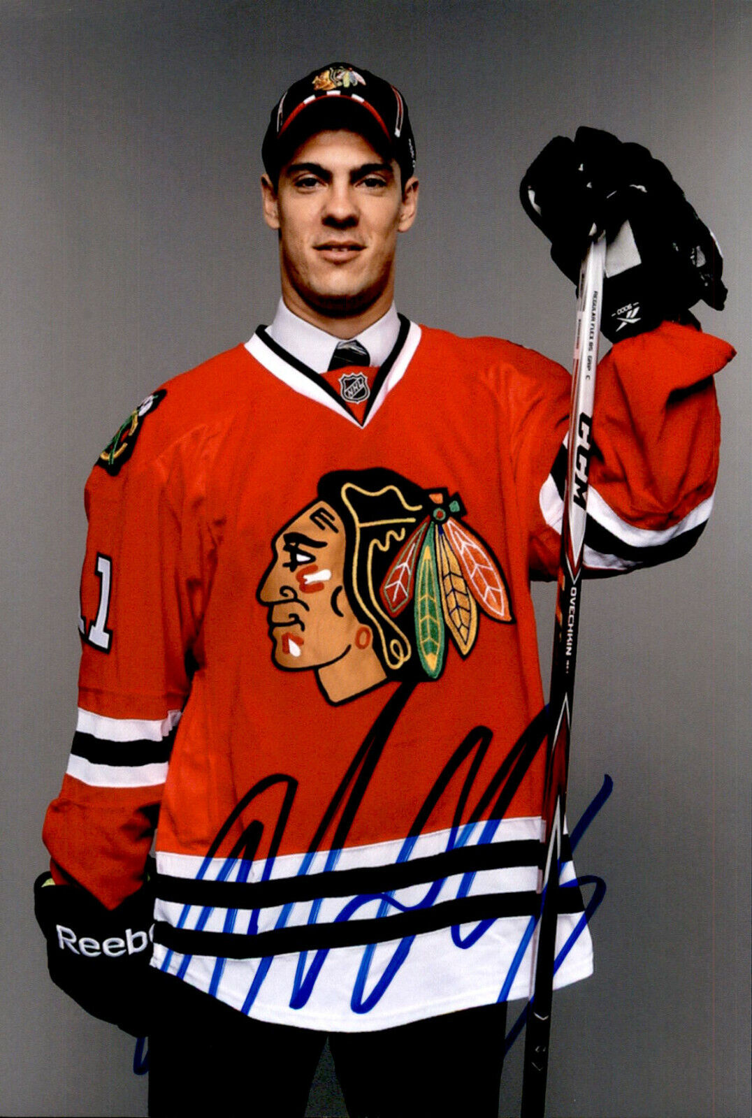 Adam Clendening SIGNED autographed 4x6 Photo Poster painting CHICAGO BLACKHAWKS #2