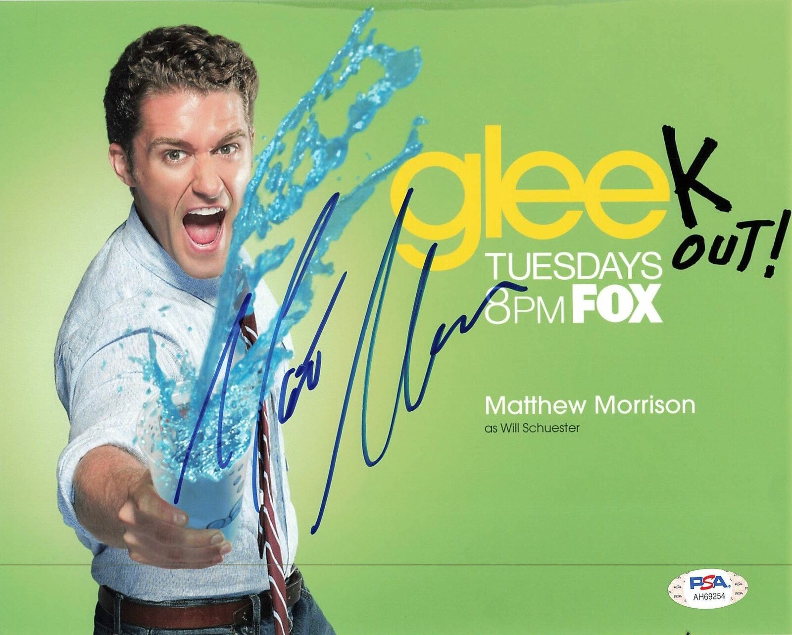 Matthew Morrison signed 8x10 Photo Poster painting PSA/DNA Autographed Glee