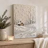 (30x40cm)DIY Pearl Painting Framed Winter Handmade Pearl Material Art Kit Living Room Decor