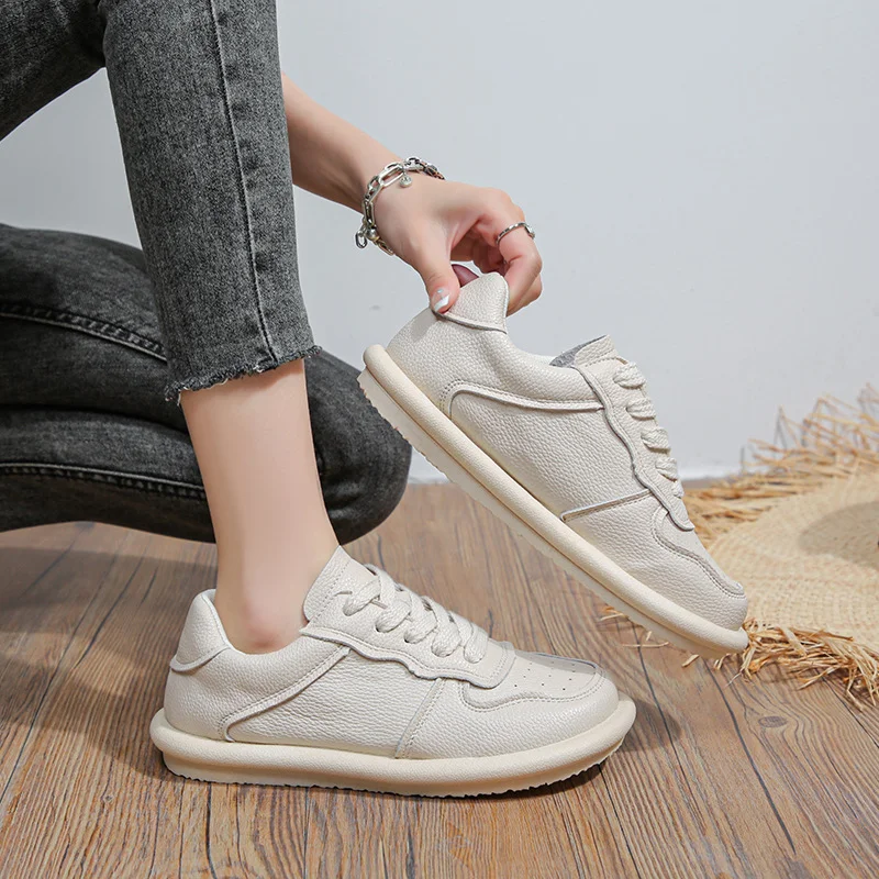 Churchf Churchf Wind Board Shoes Women 2024 Spring And Autumn New Soft Bottom Women's Shoes Lace Up Small White Shoes Women Fashion Light Casual Shoes Women