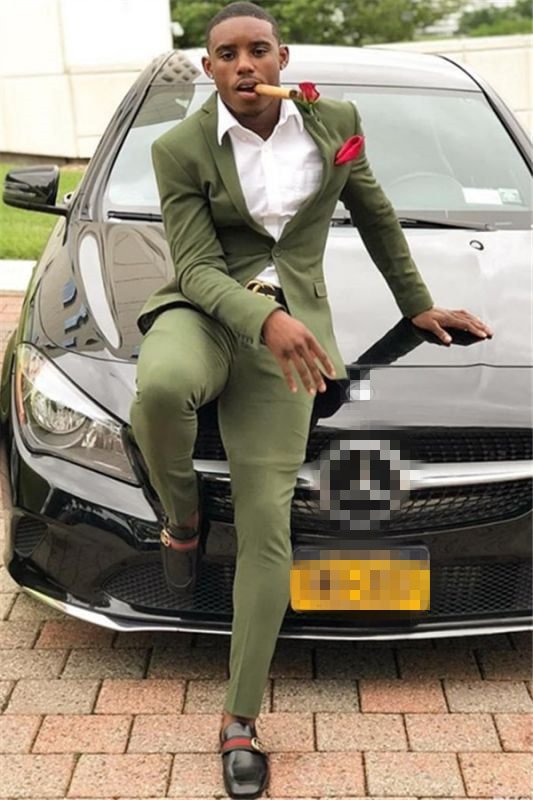 Modern One Button Green Party Suits For Prom Online | Ballbellas Ballbellas