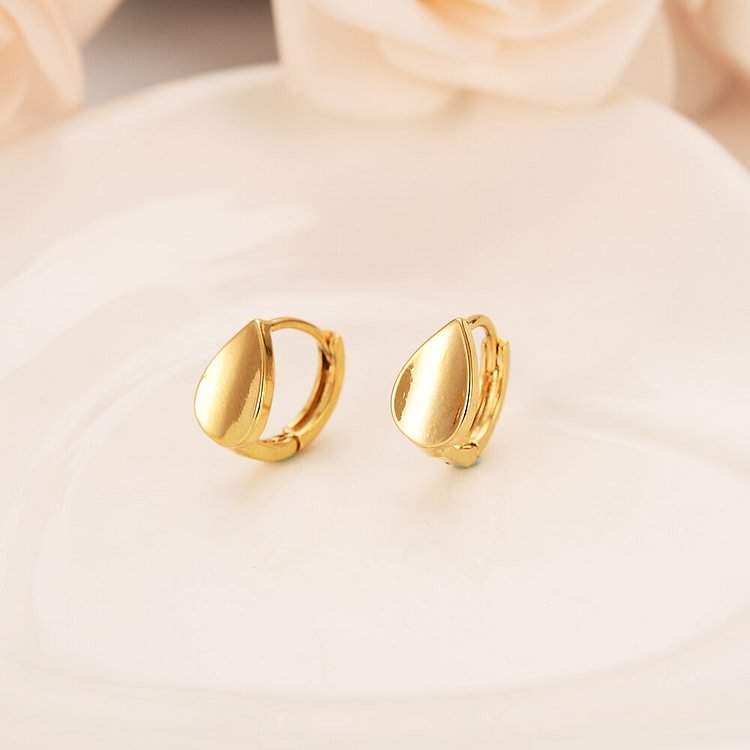 Gold color  Hoop Earrings Jewelry Wholesale Trendy Pattern Circle Round Earrings For Women