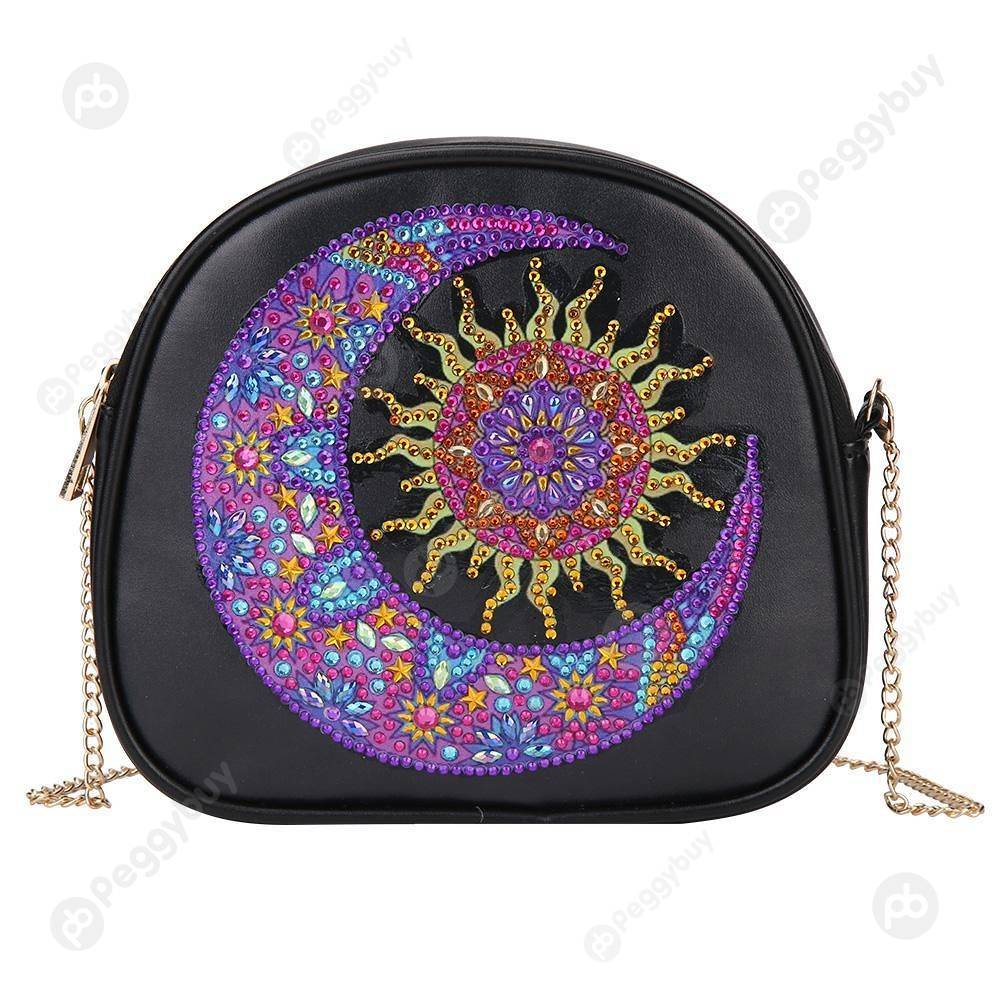 

Sun Moon-DIY Creative Diamond Wristlet Bag, 501 Original