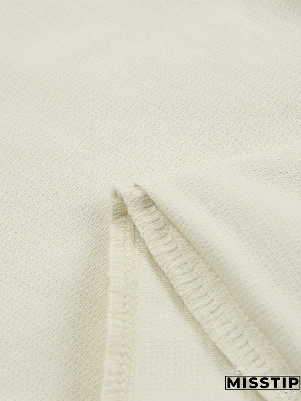 Beige Corduroy High Waist Trousers for Winter Casual Wear