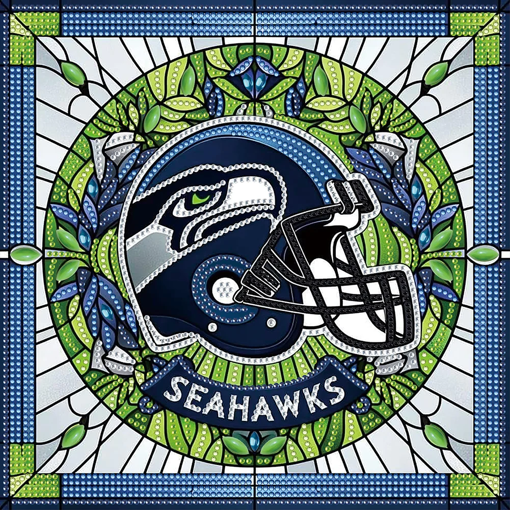 Diamond Painting - Partial Special Shaped Drill - Seattle Seahawks(Canvas|30*30cm)