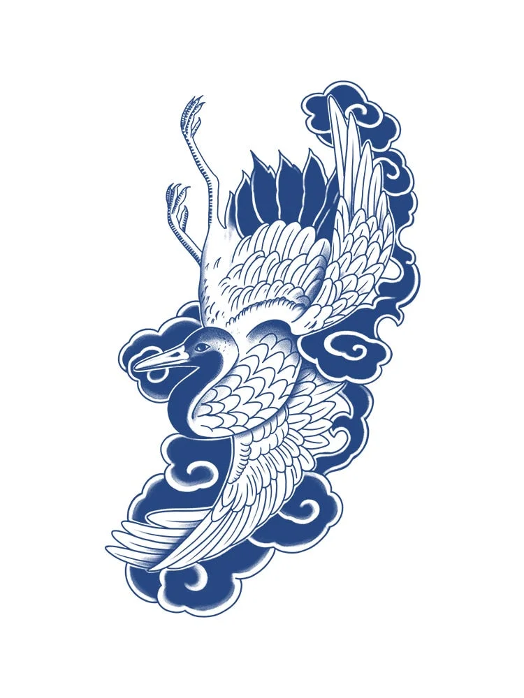 KT101-150 Semi-permanent herbal juice tattoo sticker flower arm clavicle non-reflective simulation tattoo large picture flower