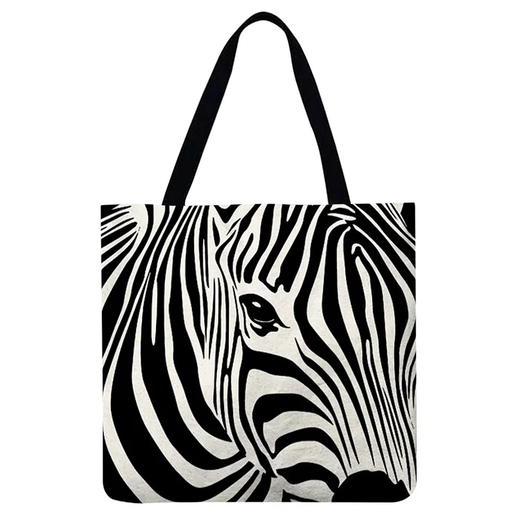Zebra - Linen Tote Bag