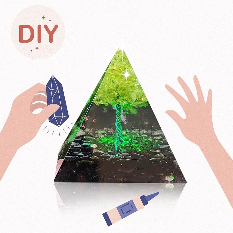 DIY🌟: The Purification Angel Peridot Orgone Pyramid (Material package)