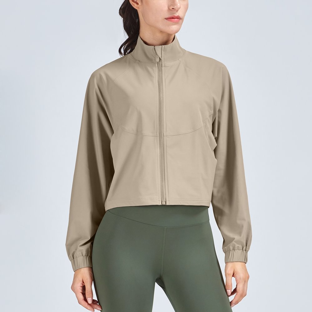 Women's cropped jacket zip up