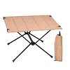 Lightweight Folding Camping Table Washable Fabric Compact Portable Outdoor Travel BBQ Hiking Fishing Beige