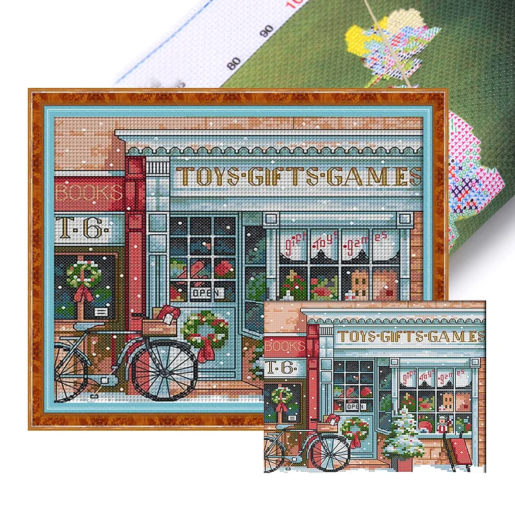 Gift Toy Shop  - 14CT Joy Sunday Stamped Cross Stitch(27*23cm)