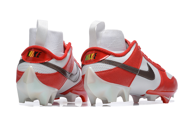 New full knitted shock-absorbing, non-slip and wear-resistant rugby shoes white and red mysite