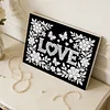 uk.everydayedeals DIY Pearl Painting With Frame - Handmade Self-Adhesive Pearls - Love(20*30cm)