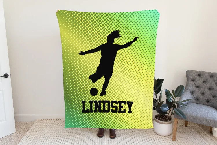 Personalized Soccer Blanket for Comfort & Unique| BKKid161