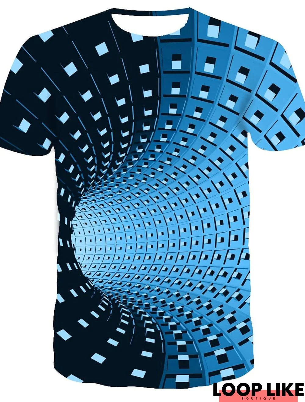 Men's Unisex Tee T Shirt 3D Print Graphic Optical Illusion Plus Size Short Sleeve Party Tops Streetwear Punk & Gothic Round Neck