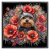Poppy Puppy-11CT Stamped Cross Stitch 45*45cm/17.72*17.72in