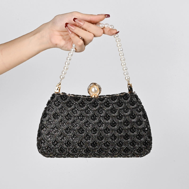 Silk Geometric Square Evening Bags