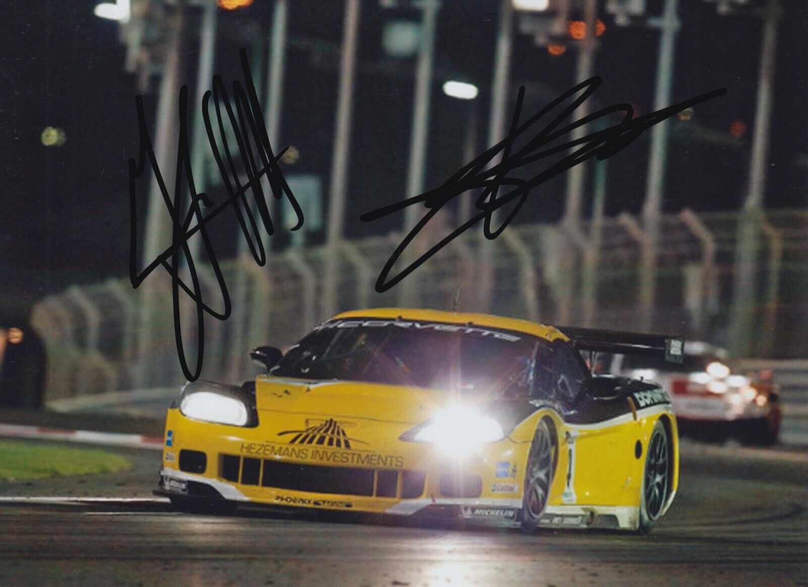 Anthony Kumpen and Mike Hezemans Hand Signed 7x5 Photo Poster painting - FIA GT Championship 18