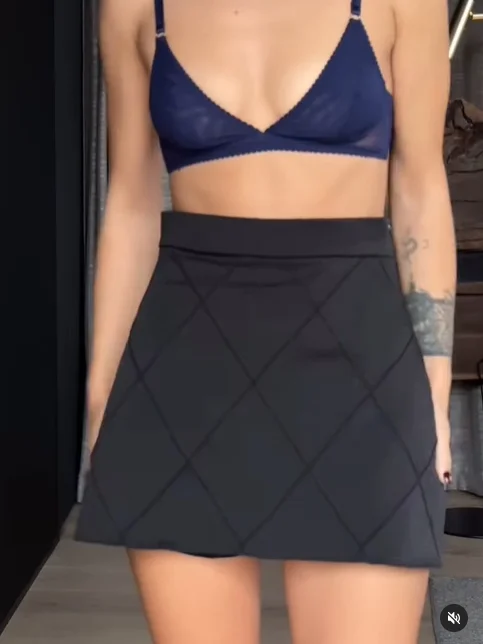 Black Diamond Pattern Skort