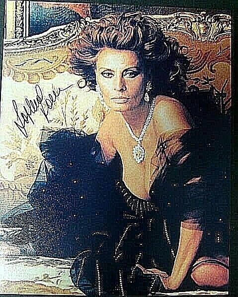 SOPHIA LOREN (ORIGINAL AUTOGRAPH Photo Poster painting) HAND SIGN CLASSIC SEXY AUTOGRAPH