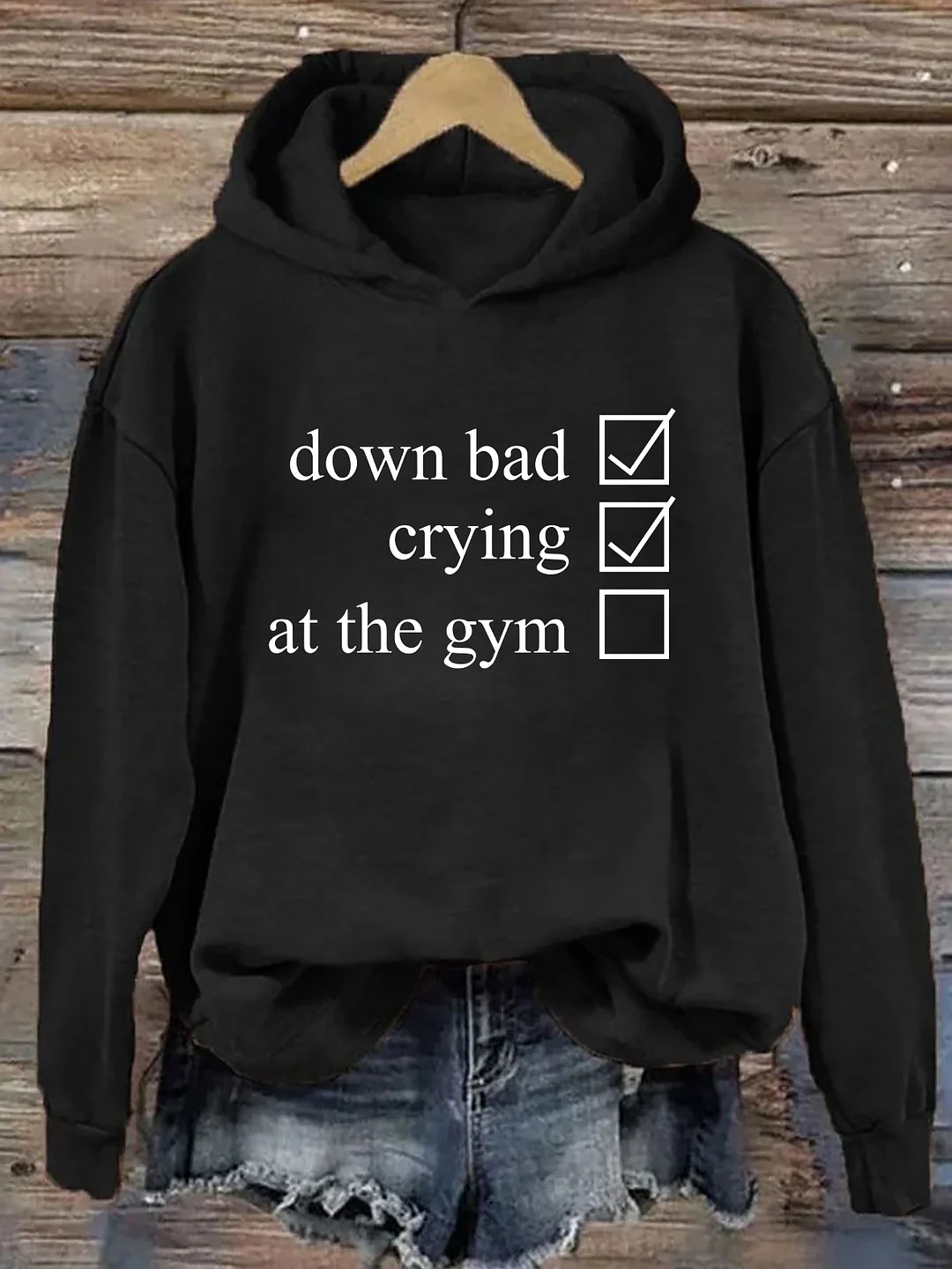 Crying At The Gym Hoodie