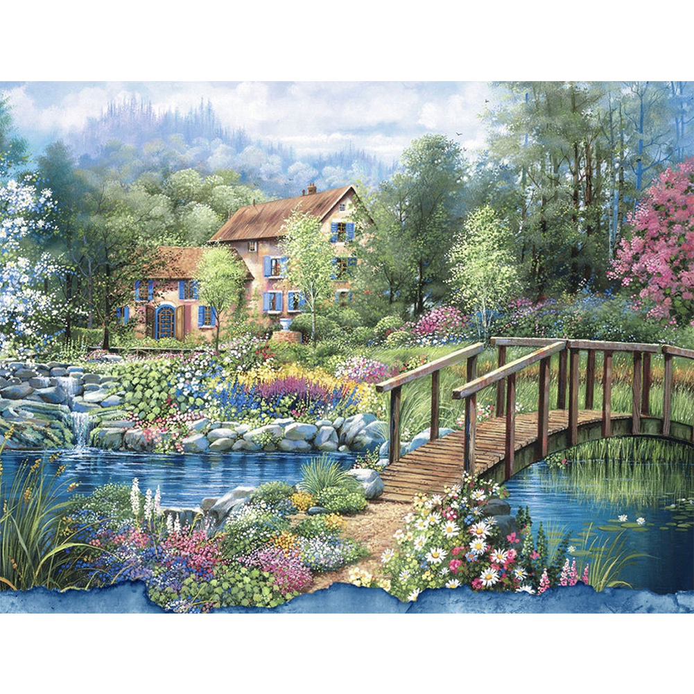 Forest House Full 14CT Counted Canvas(60*45cm) Cross Stitch