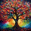 (Multi-Style) Life Tree-14CT Stamped Cross Stitch 40*40cm/15.75*15.75in