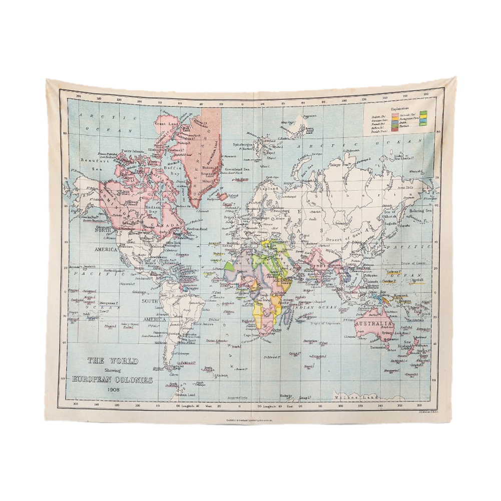 

World Map - Printed Tapestry, 150*130cm, 501 Original