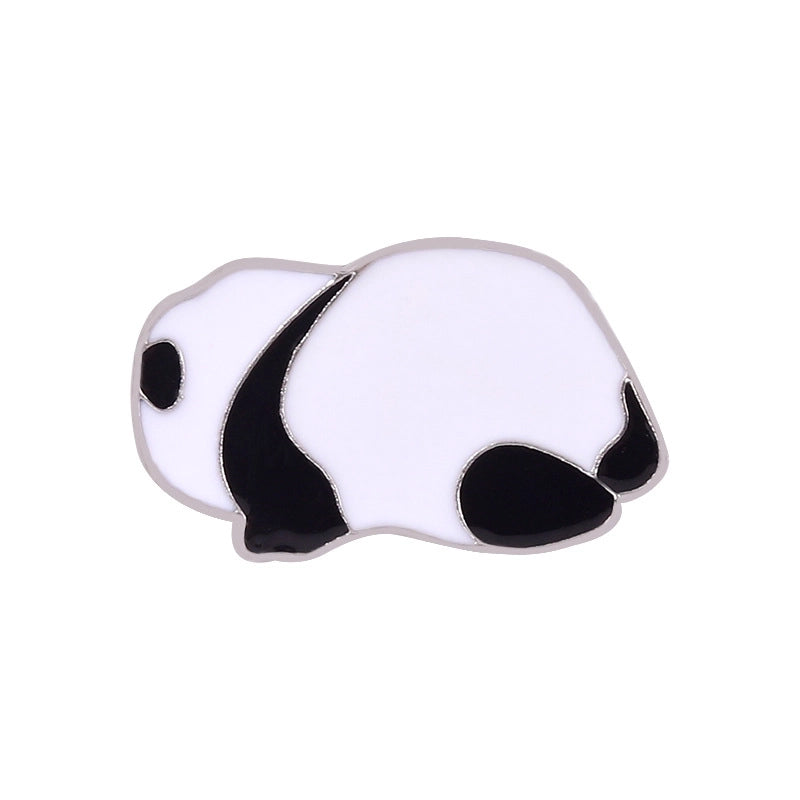 Chinoiserie Pin Panda Alloy Plating Unisex Brooches