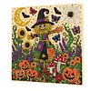 DIY Pre-Framed Halloween Pumpkin Scarecrow Button Art Canvas Kit