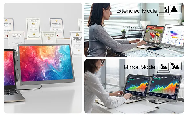 KEFEYA S1Pro 2K Portable Dual Screen Monitor Extender
