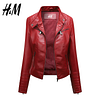 【HM】Nova jaqueta de couro feminina (material de couro de cordeiro)