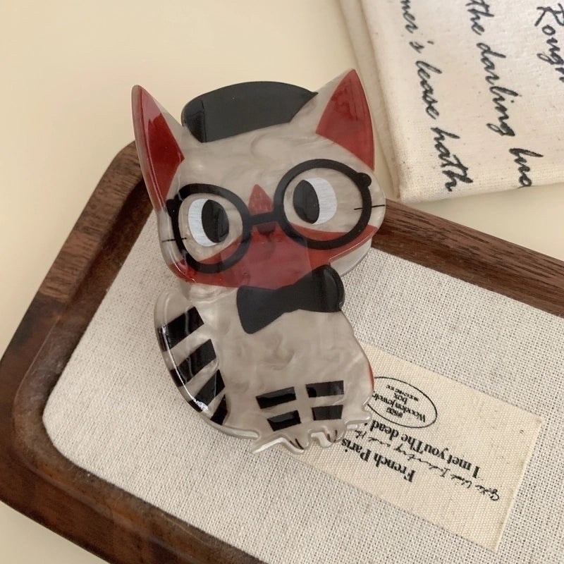 Cute Minimalist Women’s Cartoon Dog Cat Acetic Acid Sheets Hair Claws