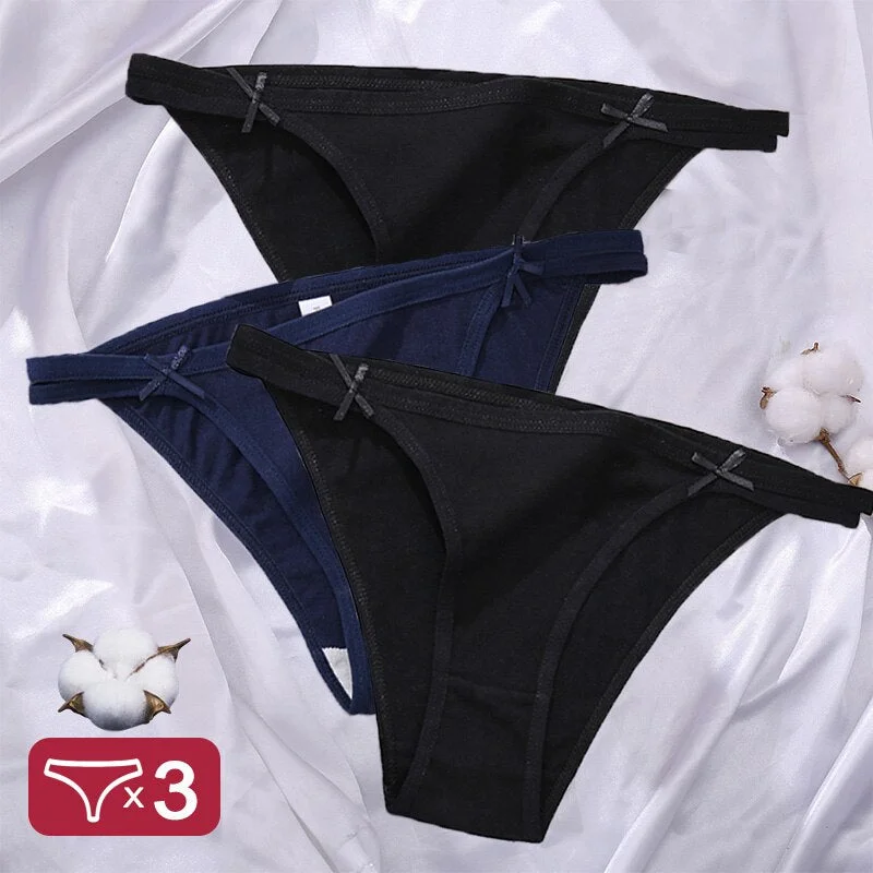 3PCS/Set Cotton Underwear Sexy Women's Lingerie Panties Female Underpants Sexy Briefs Low-Rise Intimates Pantys Cotton Panties