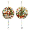 2pcs/set DIY Diamond Painting Double-Sided Suncatcher Hanging Ornament, Crystal Pendant Home Decor Set