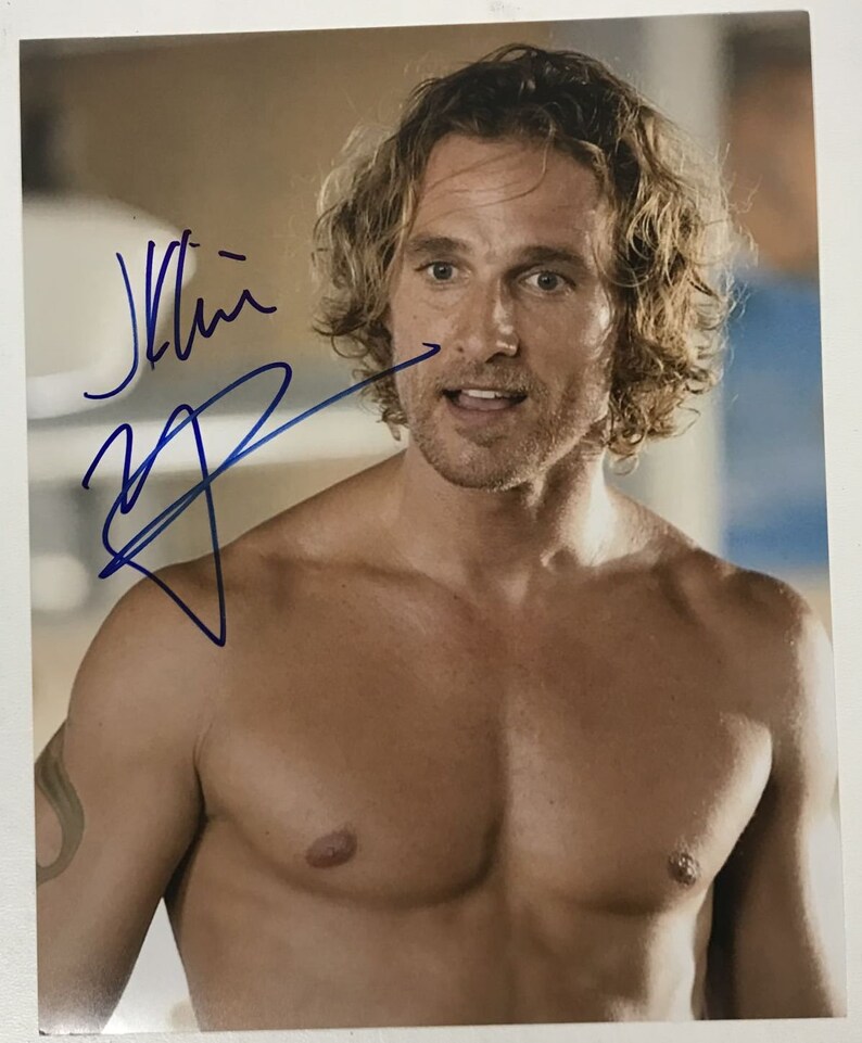 Matthew McConaughey Signed Autographed Glossy 8x10 Photo Poster painting - COA Matching Holograms