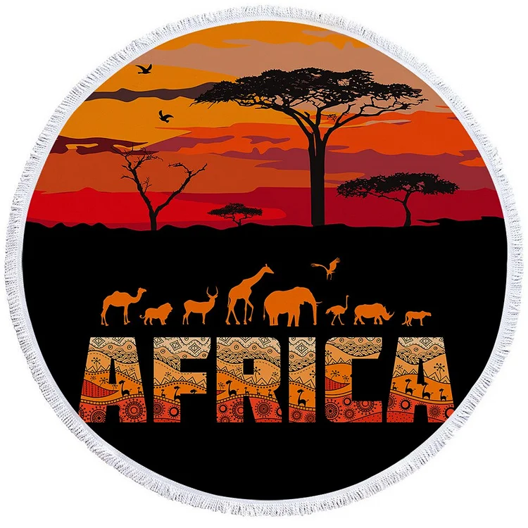 African - Circle Tapestry - 1.5M