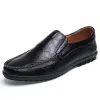 Large size casual men's leather shoes