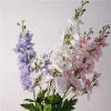 Luxe Real Touch Moisture Blue Purple White 2 Stems Delphinium Artificial Flower