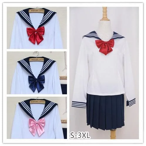 [Set]Sailor Seifuku School Uniform Long Sleeve 2 pieces set SP141062