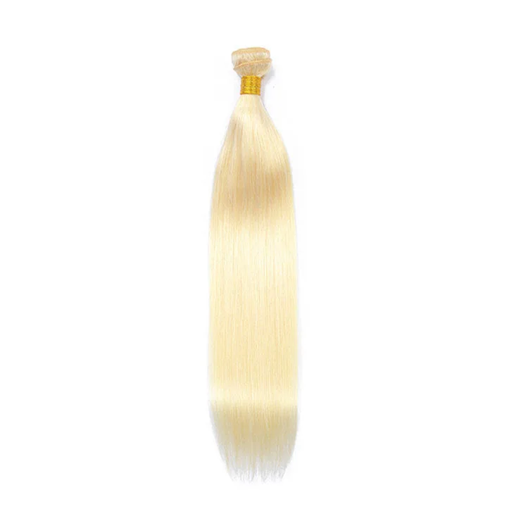 30"-50" Straight Brazilian 12A+ Virgin Human Hair Bundles Blonde 613# Color
