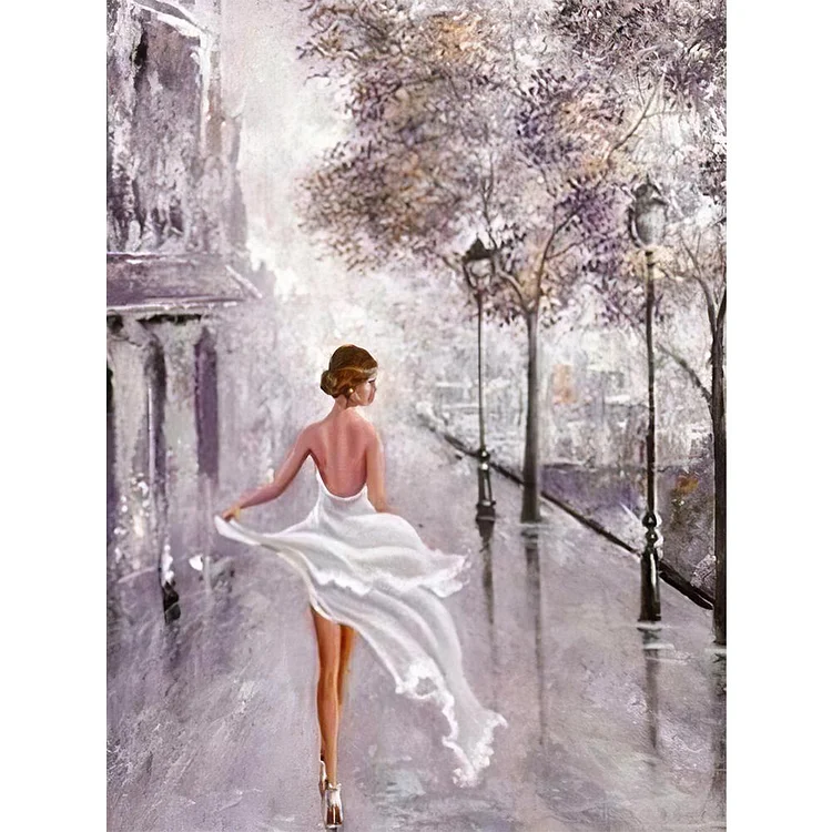 Oil Street - Full Round Drill Diamond Painting - 30x40cm(Canvas)