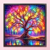 Colorful Tree Of Life - 11CT Counted Cross Stitch - 45*45cm - Natural