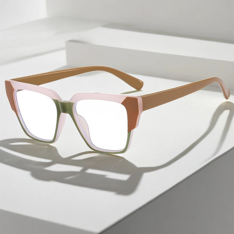 New Fashion Box Retro Personality Entry Lux TR90 Anti-Blue Ray Plain Glasses Glasses Of With Internet Celebrity